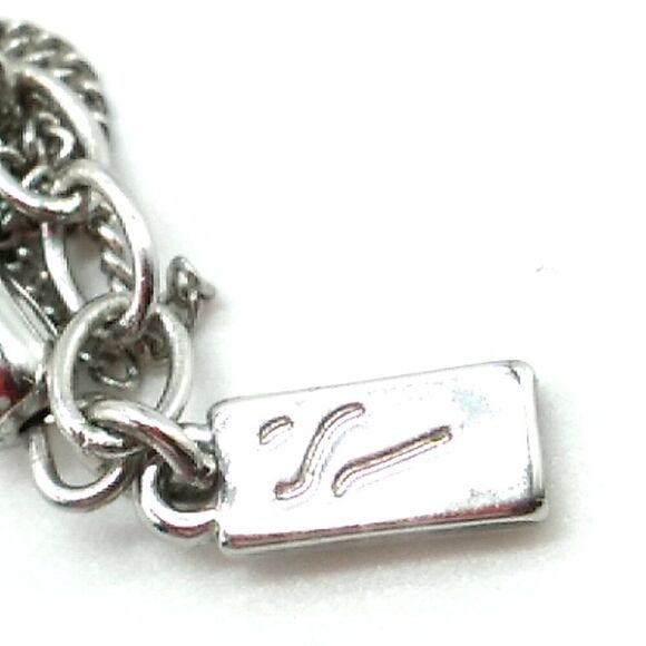 Designer Dainty Multi-Strand Chain Necklace Small Radial Disc Dangles Silver-ton - Picture 11 of 16